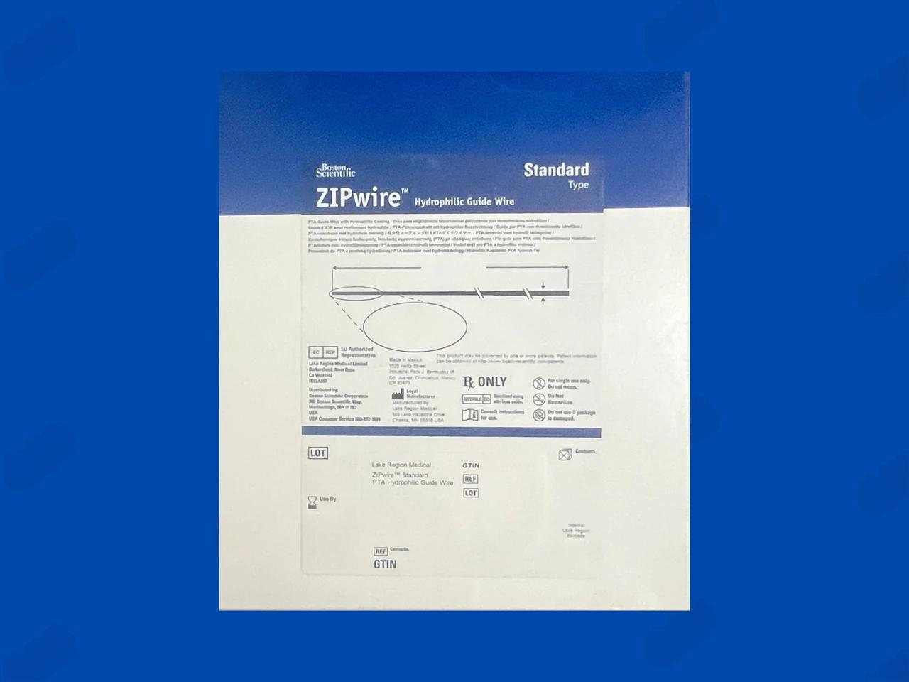 ZIPwire PTA Hydrophilic Guidewire - Standard, Straight - .025" x 260cm