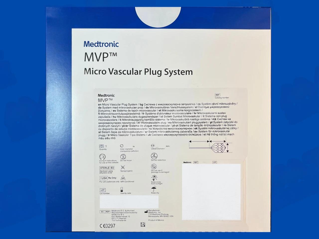 MVP Micro Vascular Plug - Mechanical Detachment - 6.5mm x 12mm x 180cm