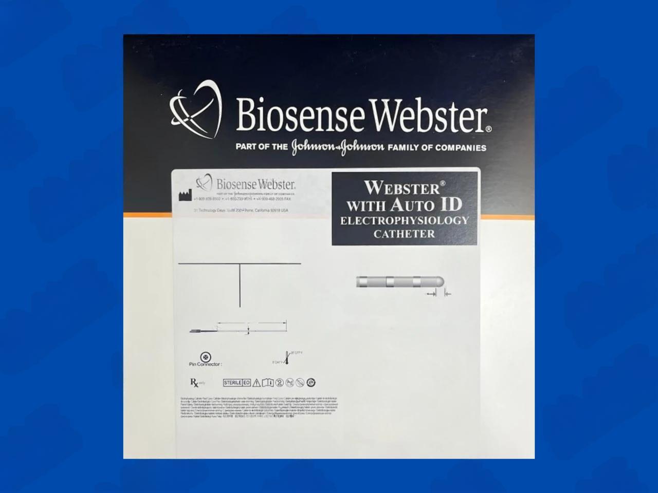 WEBSTER Electrophysiology Catheter with AUTO ID - Deflectable Tip - 2-5-2mm - D-Type/Blue - 6Fr x 92cm