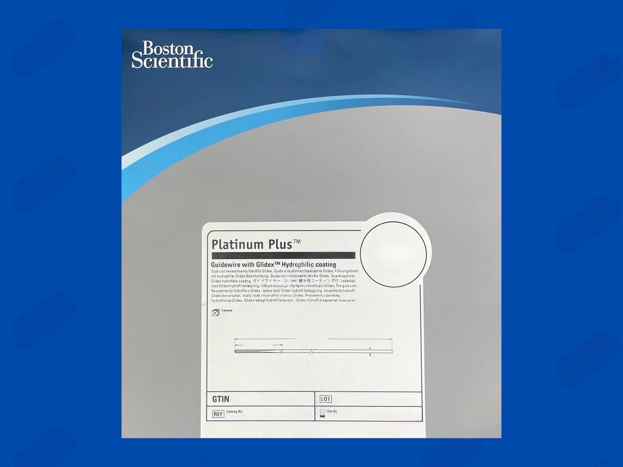 Platinum Plus Guidewire - Glidex Hydrophilic Coating - Straight Tip (Shapeable), Short Taper - .014" x 180cm