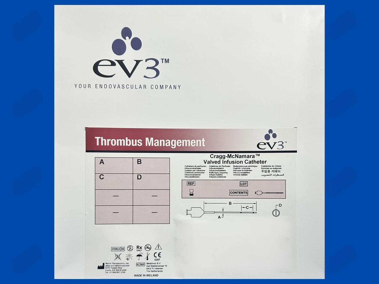 Thrombus Management Cragg-McNamara Valved Infusion Catheter - 5Fr x 100cm x 5cm