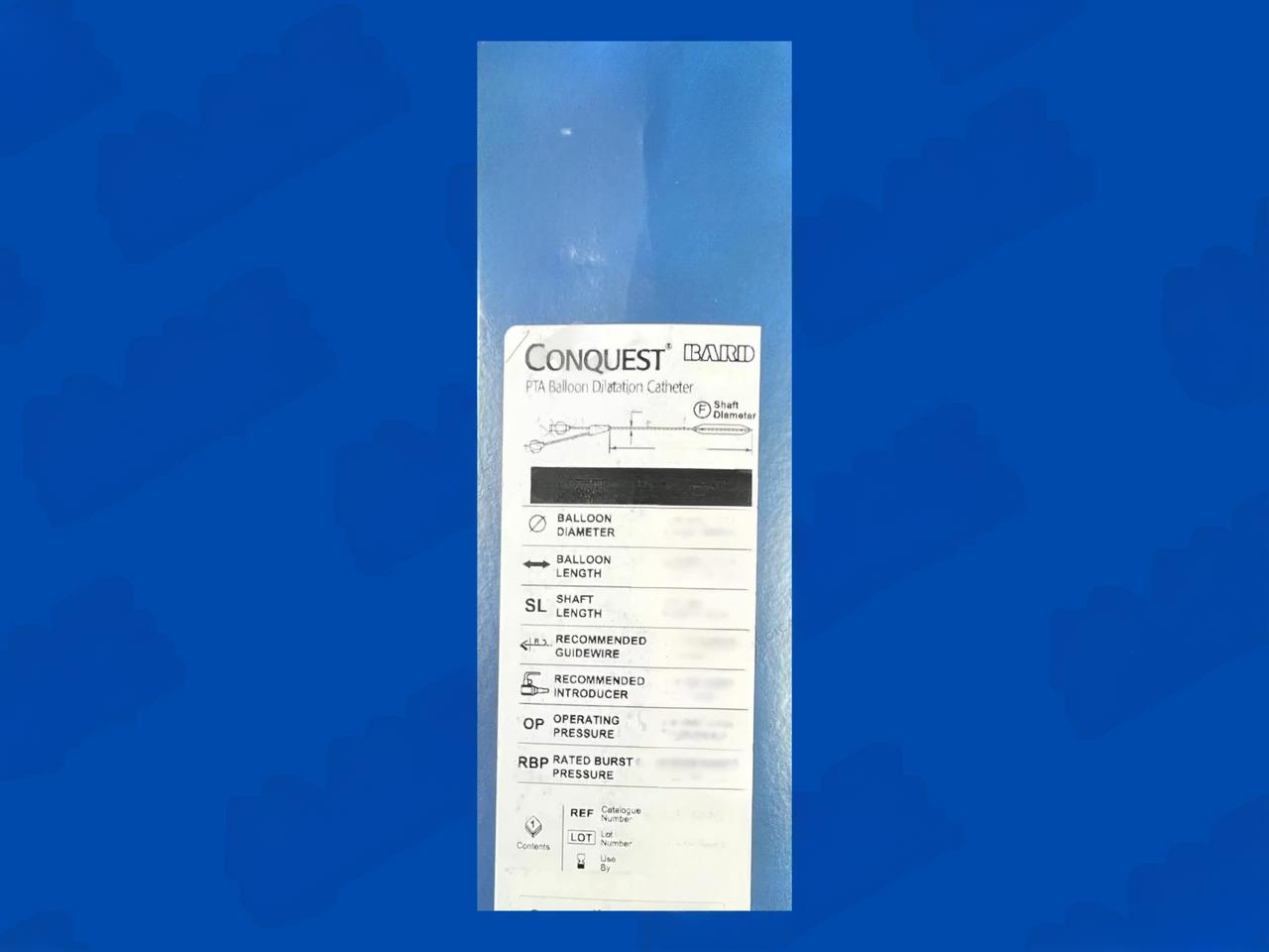 Conquest PTA Balloon Dilatation Catheter - 8mm x 40mm x 75cm