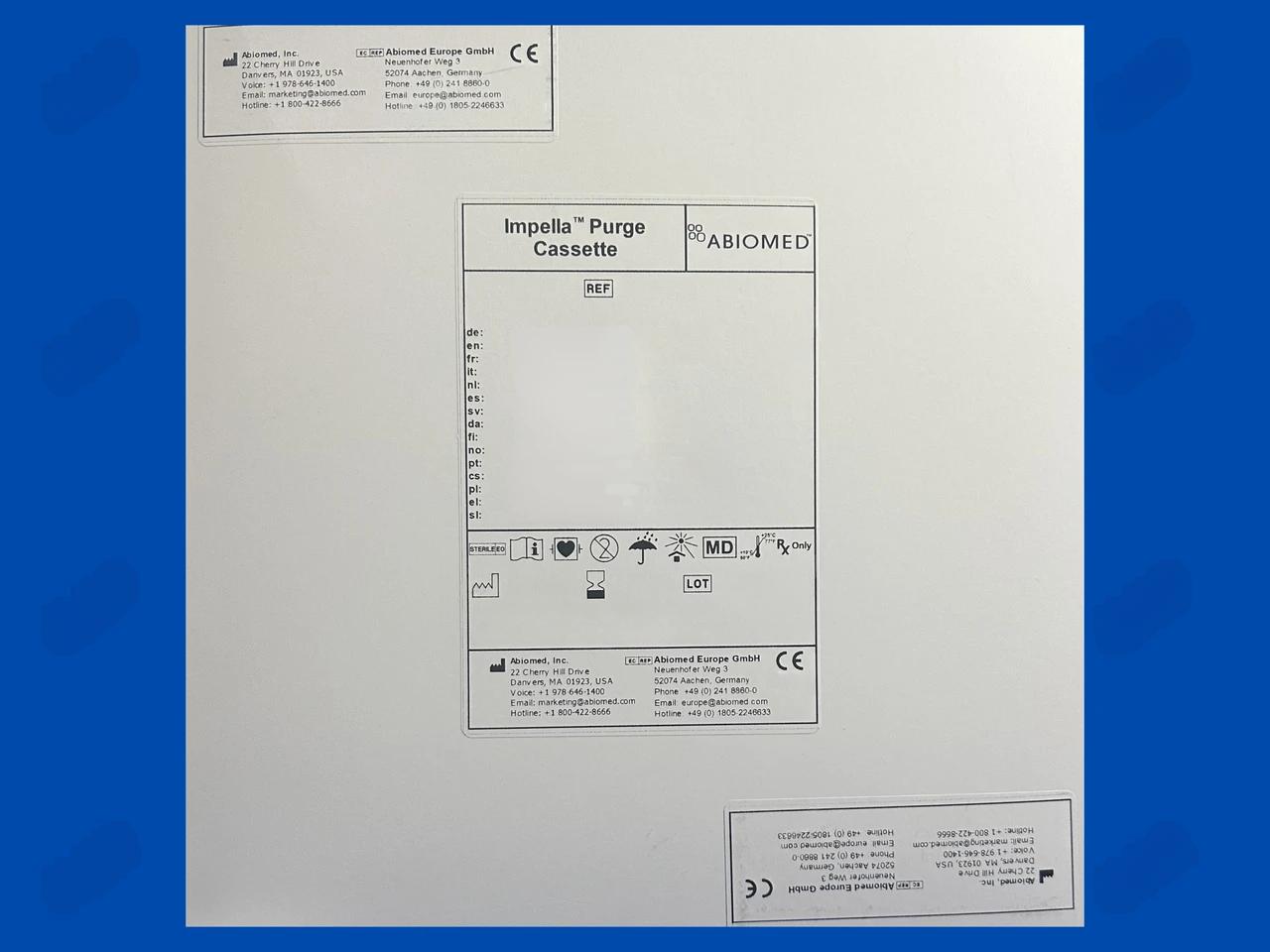 Purge Cassette for the Impella Controller - Infusion Pump (0043-0002)