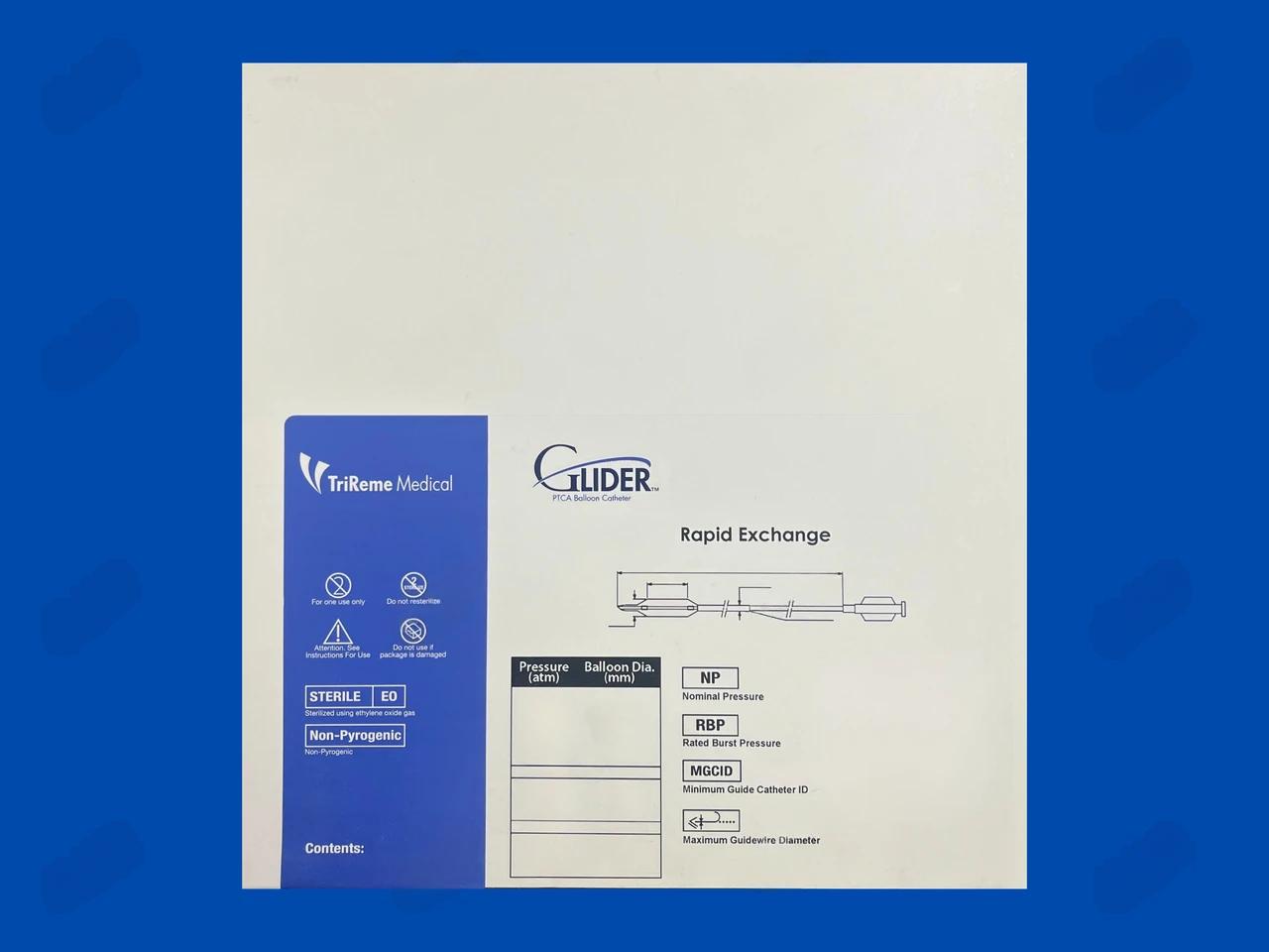 Glider Rapid Exchange PTCA Balloon Catheter - 2.0mm x 12mm x 135cm