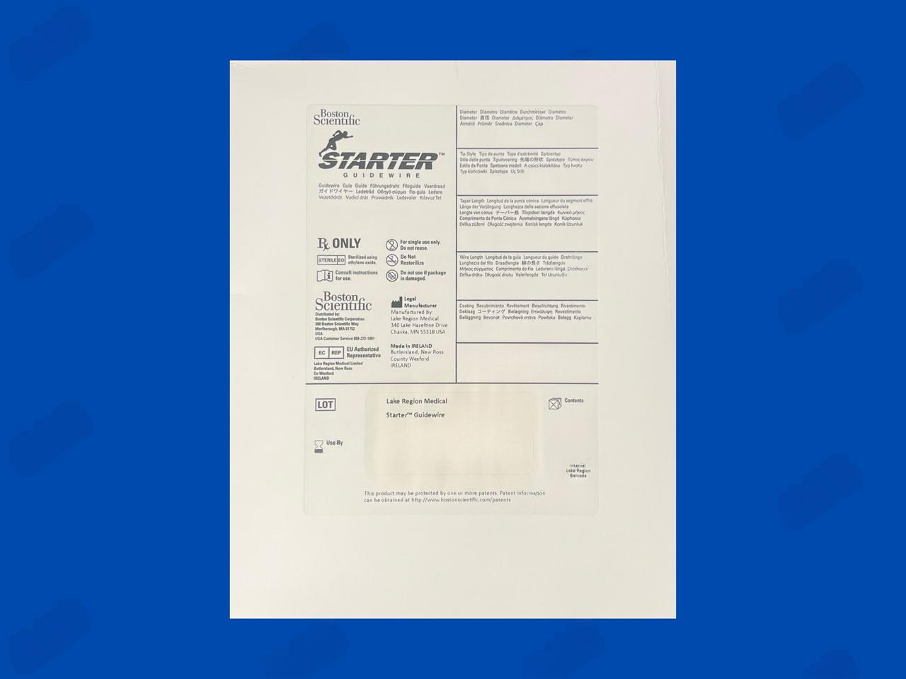 STARTER Guidewire - J Curved Moveable Core - PTFE - .035" x 150cm