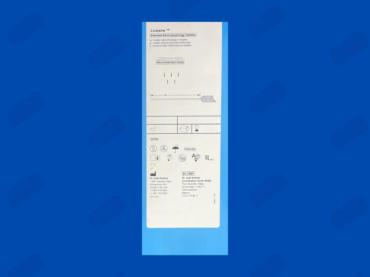 Livewire Steerable Electrophysiology Catheter - 2-5-2mm - Med Sweep - 7Fr x 115cm
