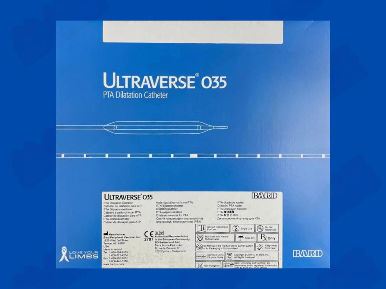 ULTRAVERSE 035 PTA Dilatation Catheter - 5Fr x 3mm x 80mm x 130cm