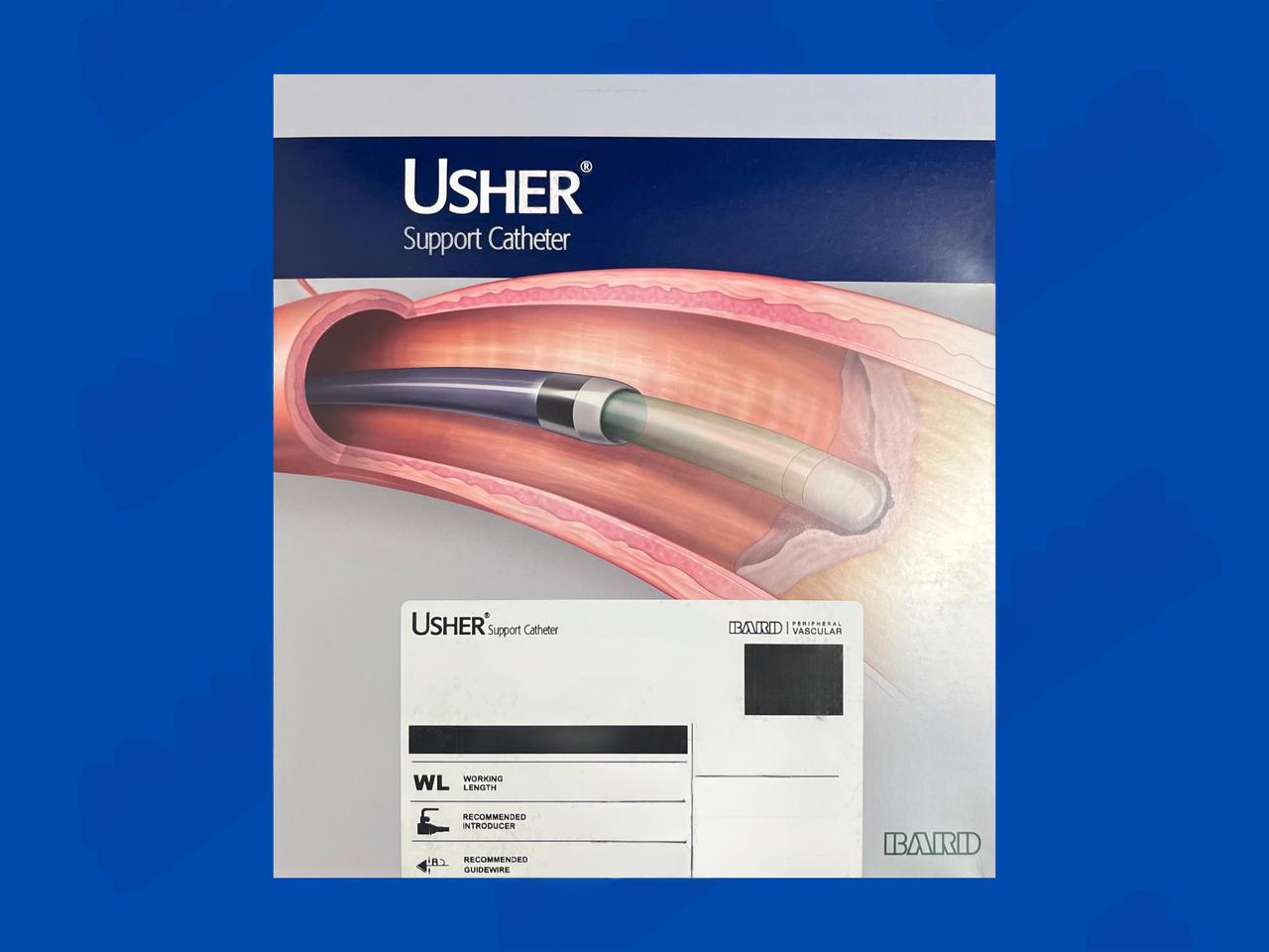 USHER Peripheral Support Catheter - Straight Tip - 130cm x 7Fr