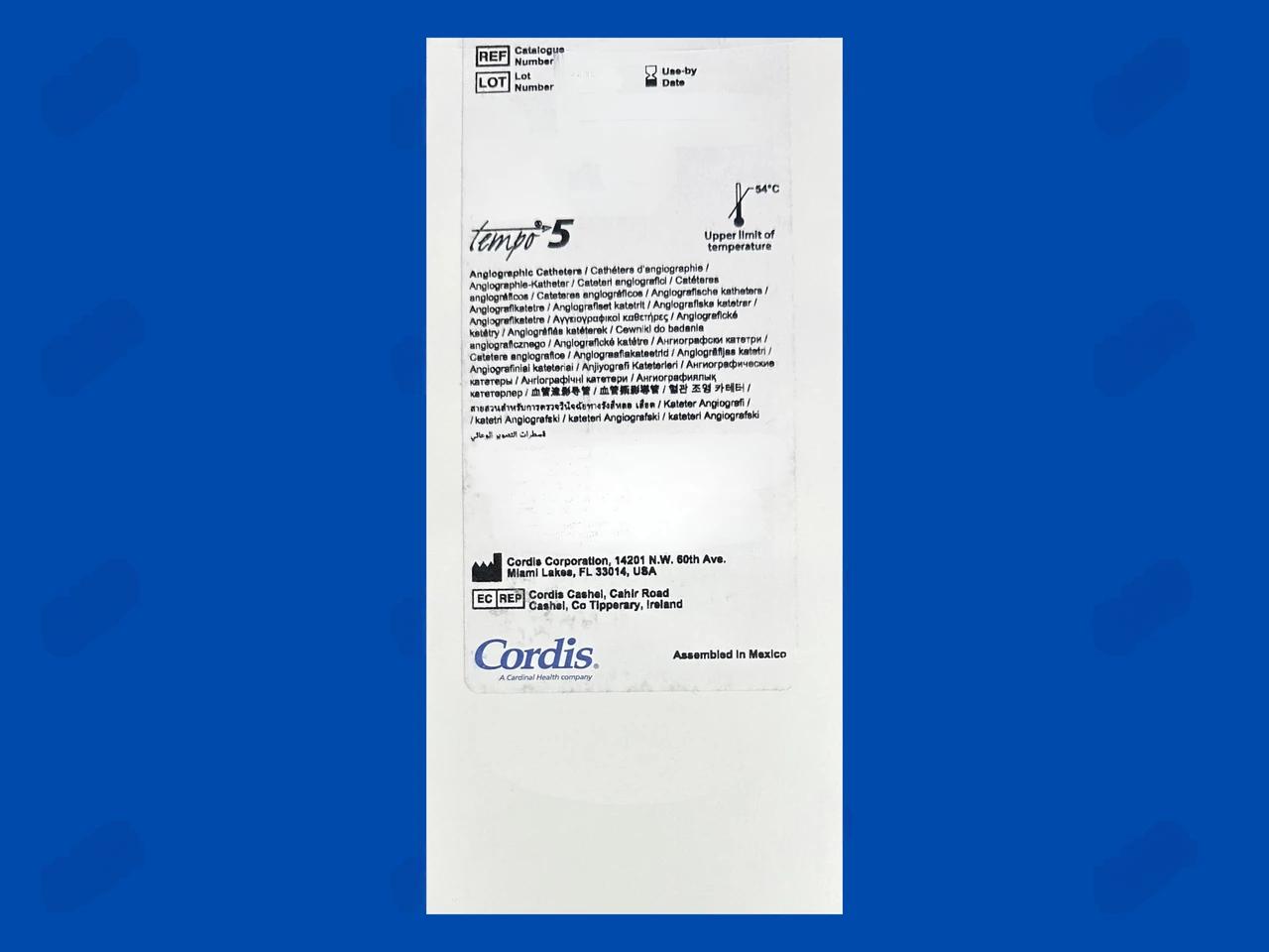 Tempo 5 Angiographic Catheter - MP A2 - 5Fr x .038" x 100cm