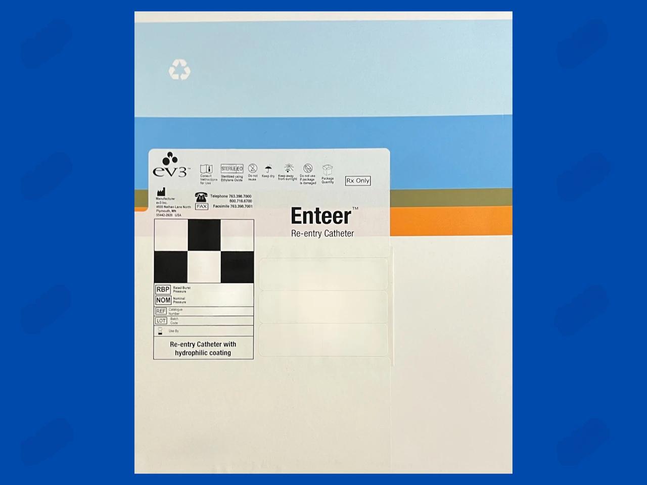 Enteer Re-entry Catheter with Hydrophilic Coating - 2.75mm x 20mm x 150cm