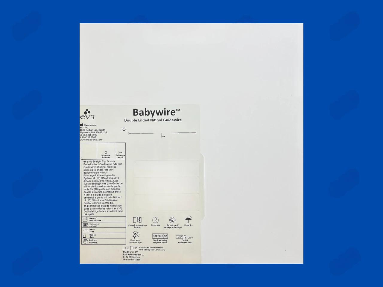 Babywire Double Ended Nitinol Guidewire - Straight - .012" x 50cm