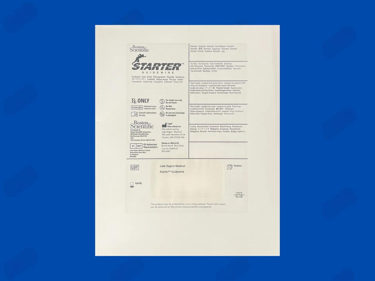 STARTER Guidewire - Bentson, Straight - 15cm Taper - PTFE - .035" x 180cm - Non-Expired