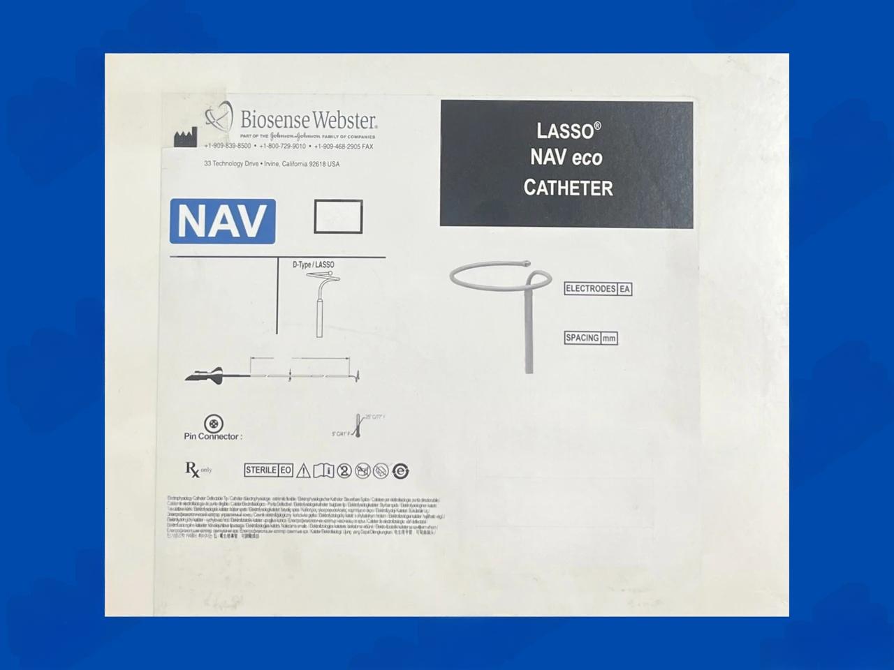 Lasso NAV eco Catheter - Deflectable Tip - 4.5mm - D-Type/Blue - 7Fr x 115cm - Reprocessed