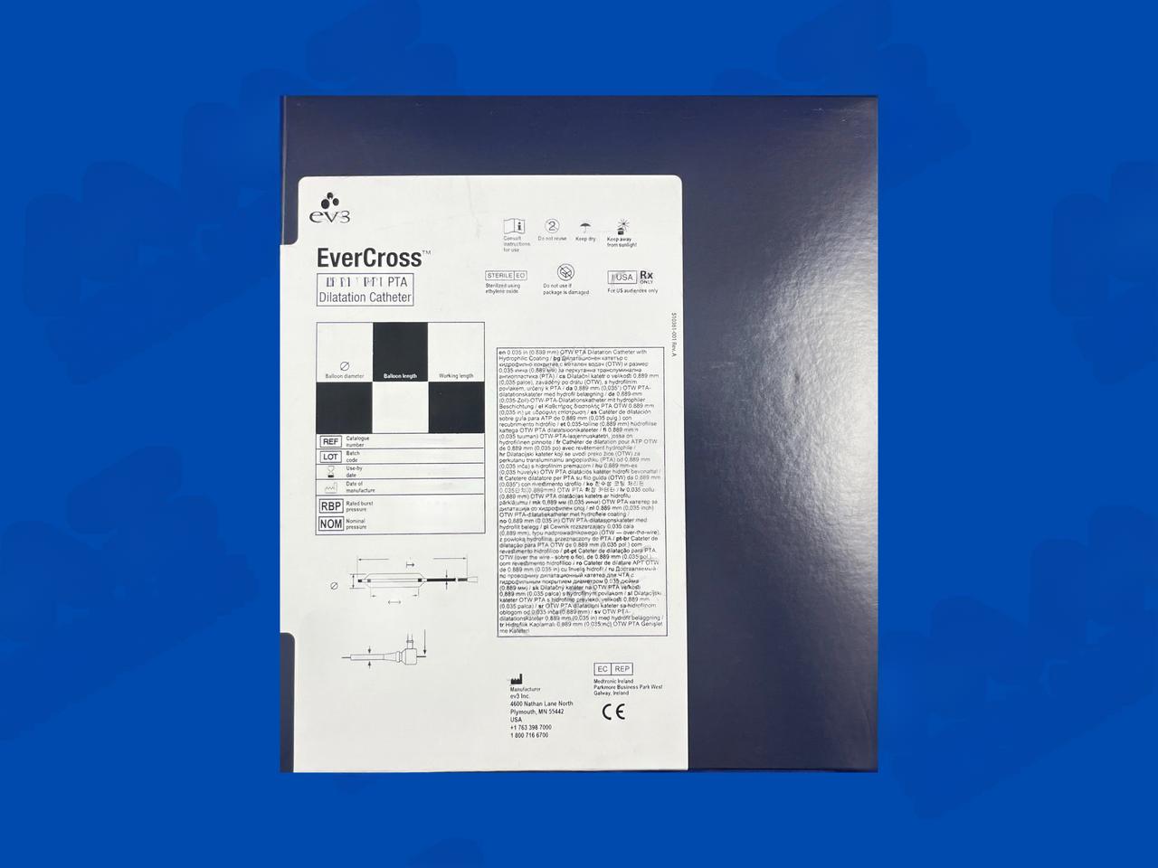 EverCross .035" OTW PTA Dilatation Catheter - 6mm x 120mm x 135cm
