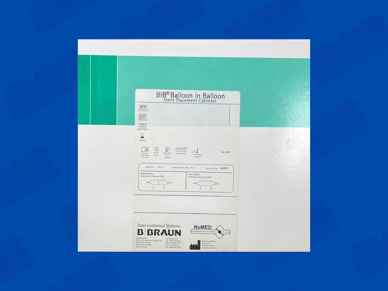 BIB Balloon in Balloon Stent Placement Catheter (BB063) - 22mm x 4cm x 11Fr